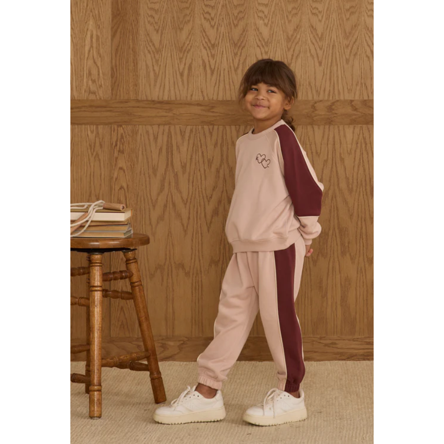 paneled sweatshirt || blush