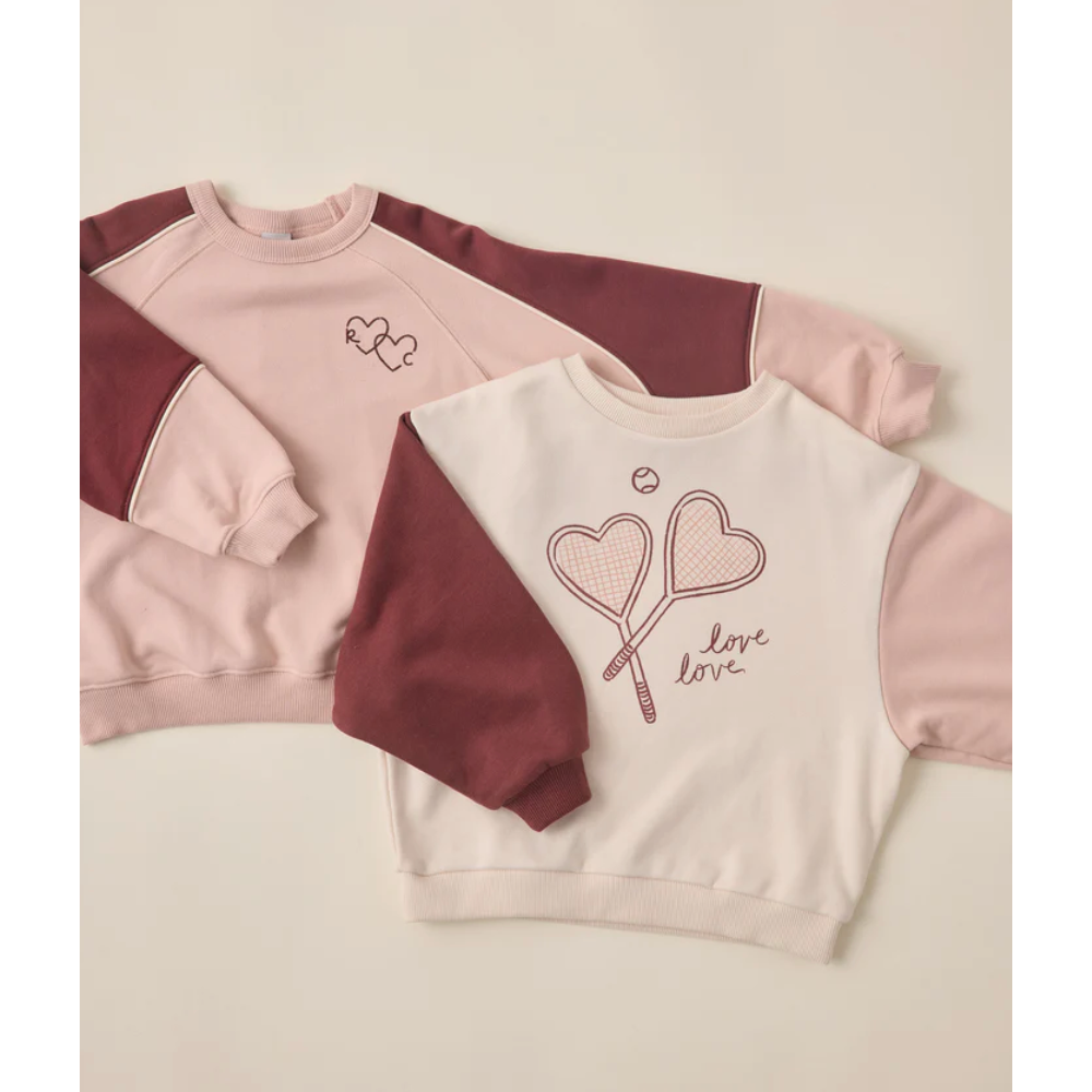 paneled sweatshirt || blush