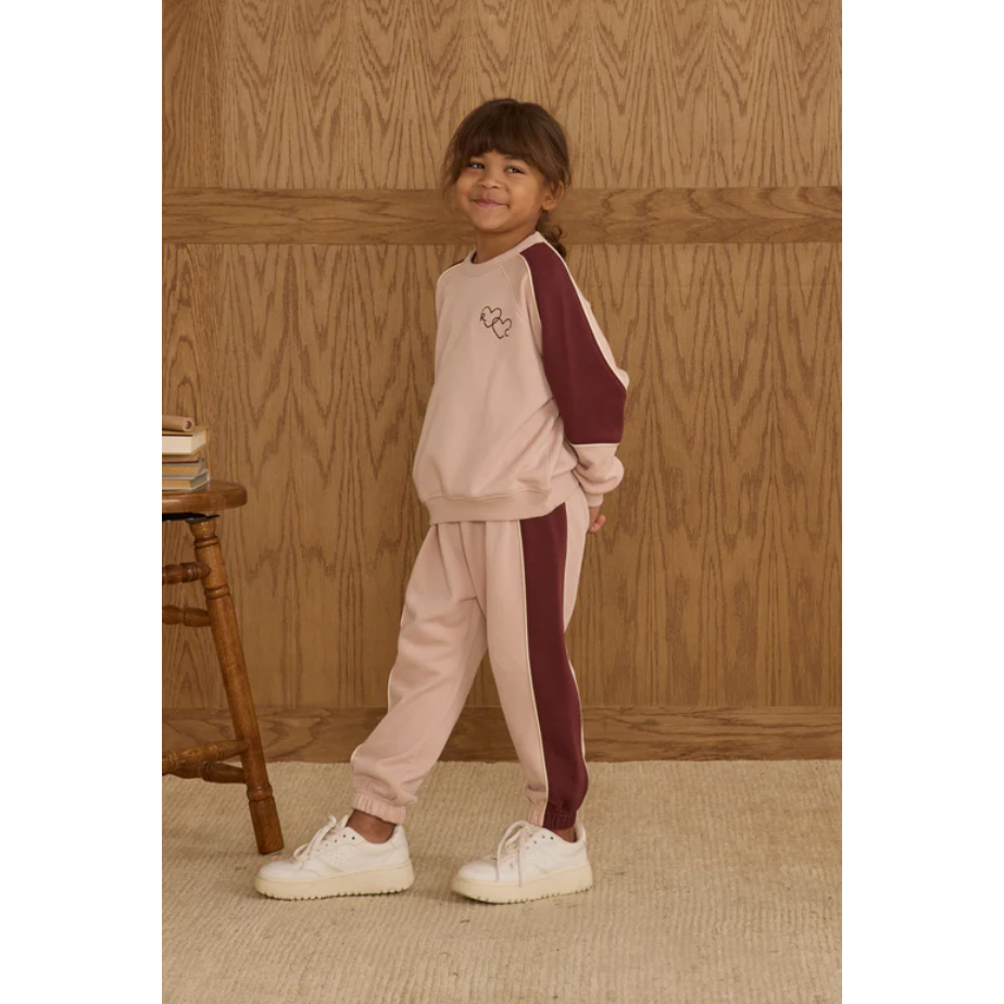 paneled sweatpant || blush