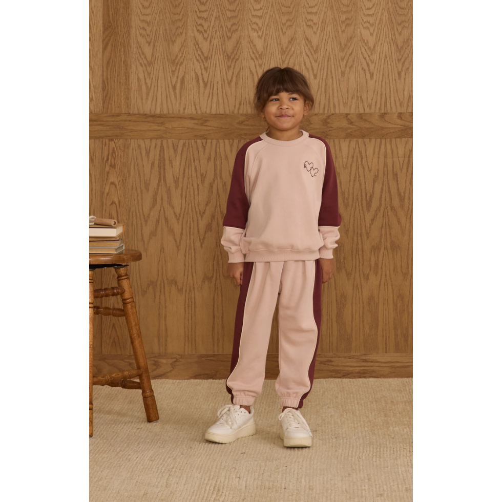 paneled sweatpant || blush