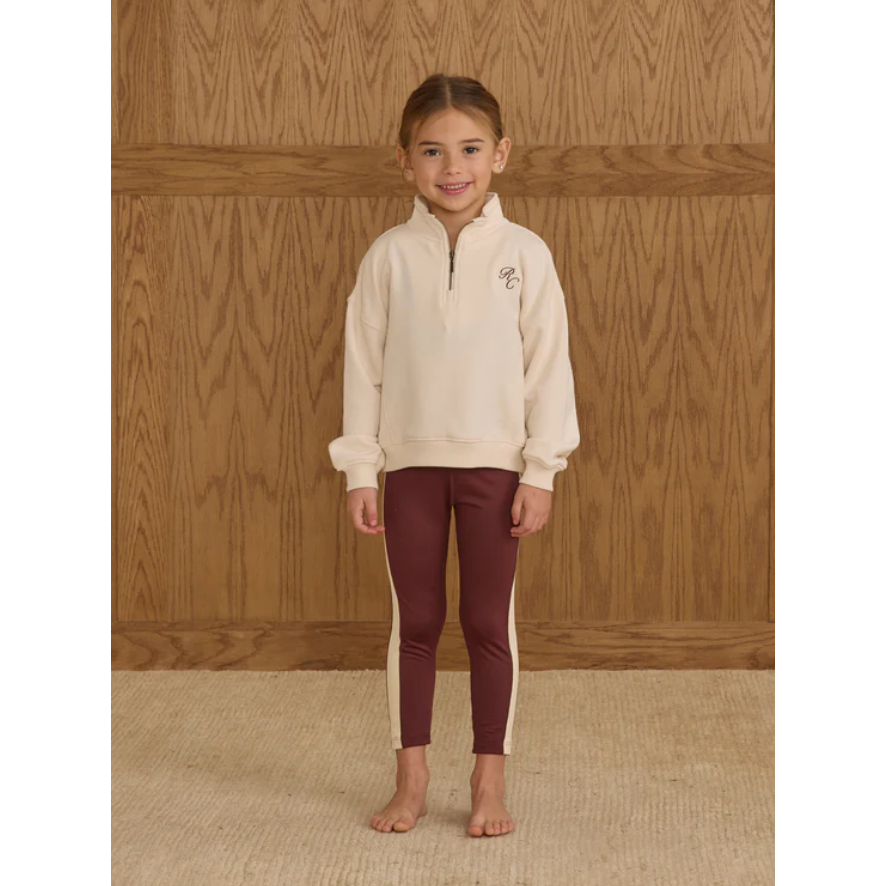 half zip sweatshirt || natural