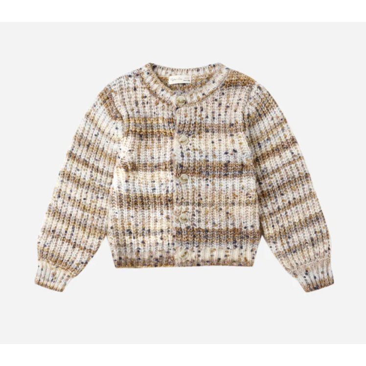 cheyenne cardigan || stone multi-stripe