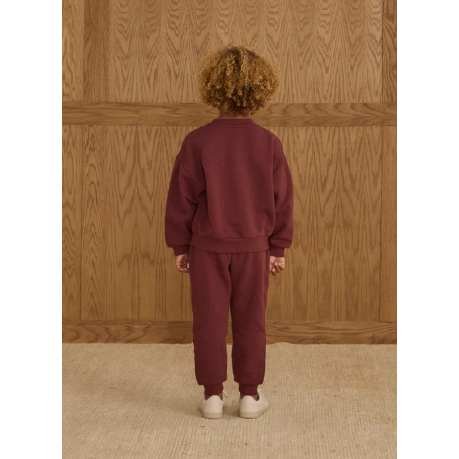 relaxed sweatpant || burgundy