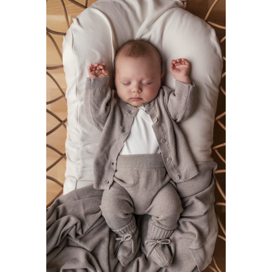 taki, knit cardigan | cashew melange