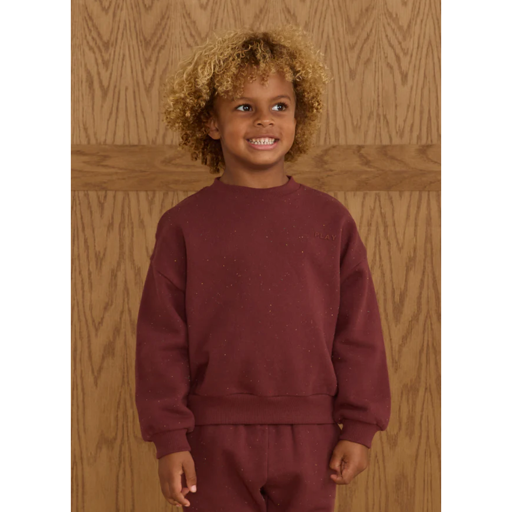 relaxed sweatshirt || burgundy