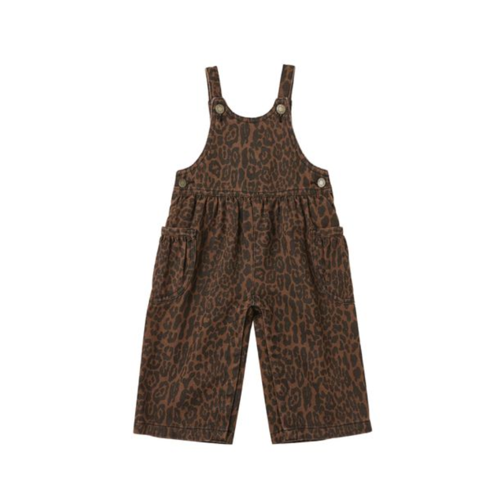 wide leg overall || leopard