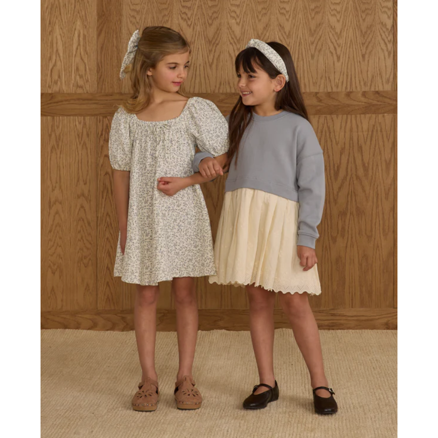 sweatshirt dress || dusty blue