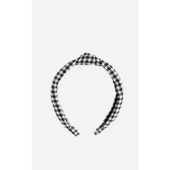 knotted headband | black gingham
