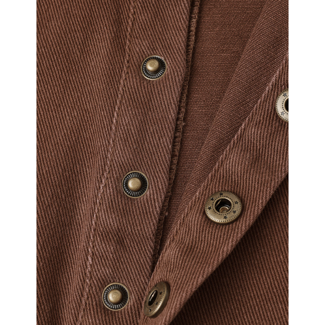 collared baby jumpsuit || brown