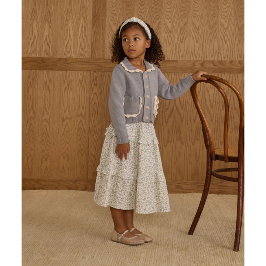 ruffled mini skirt || blue vines