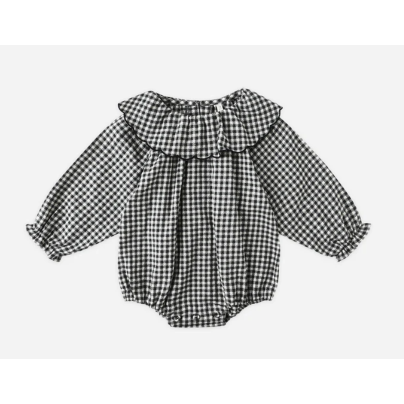 colette romper || black gingham
