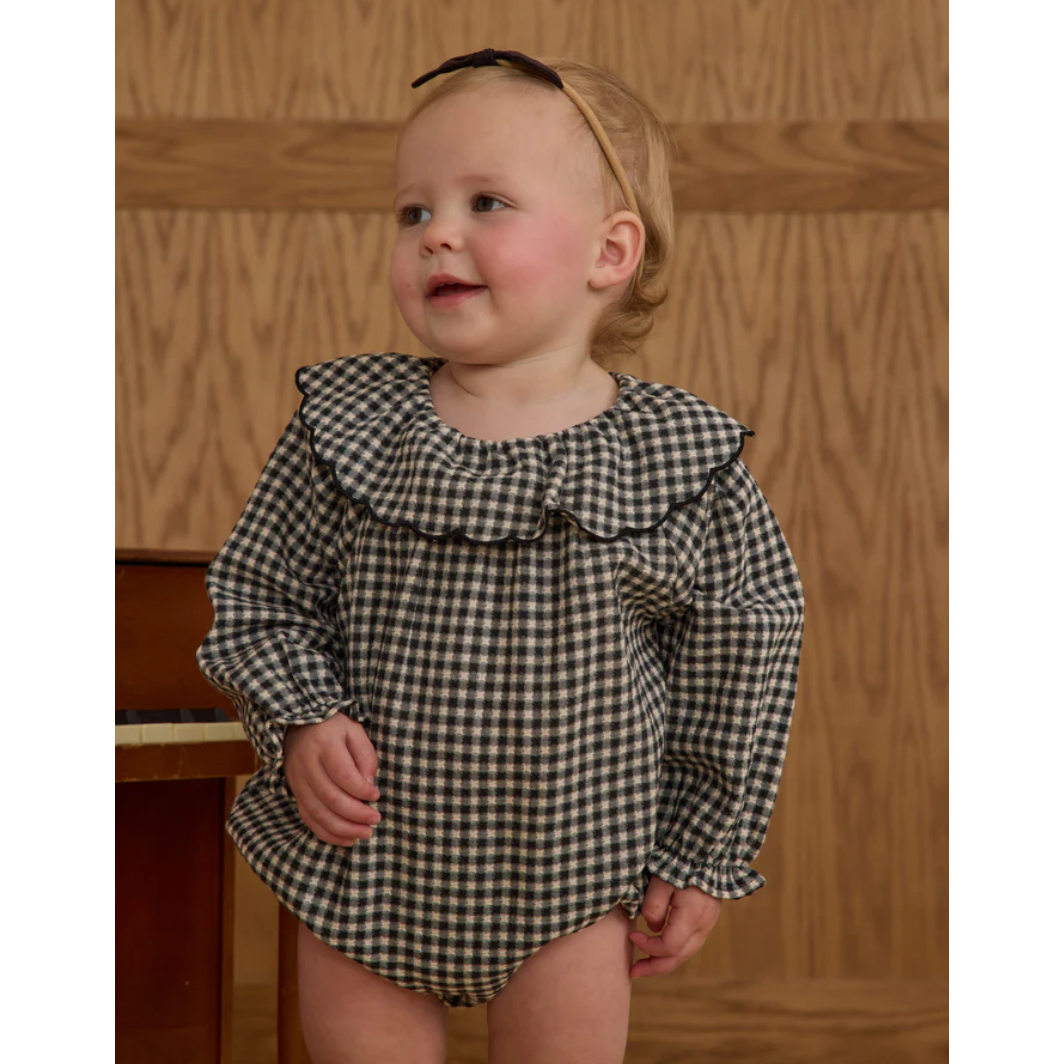 colette romper || black gingham