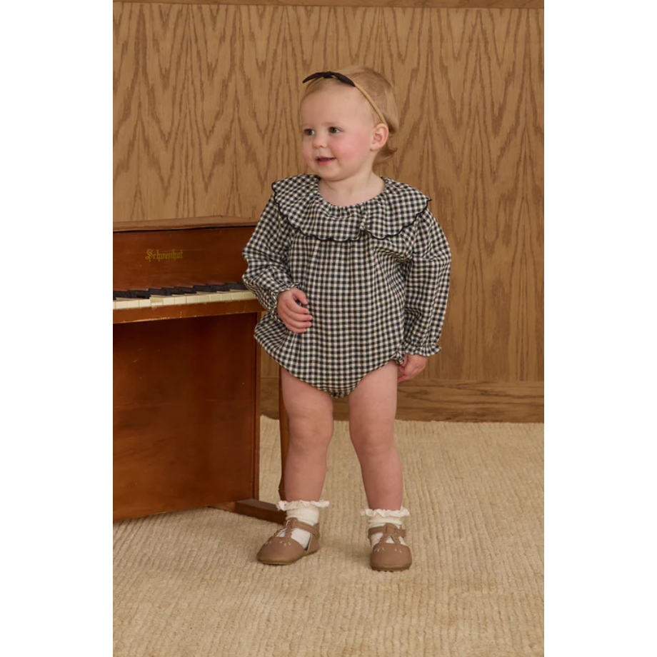 colette romper || black gingham