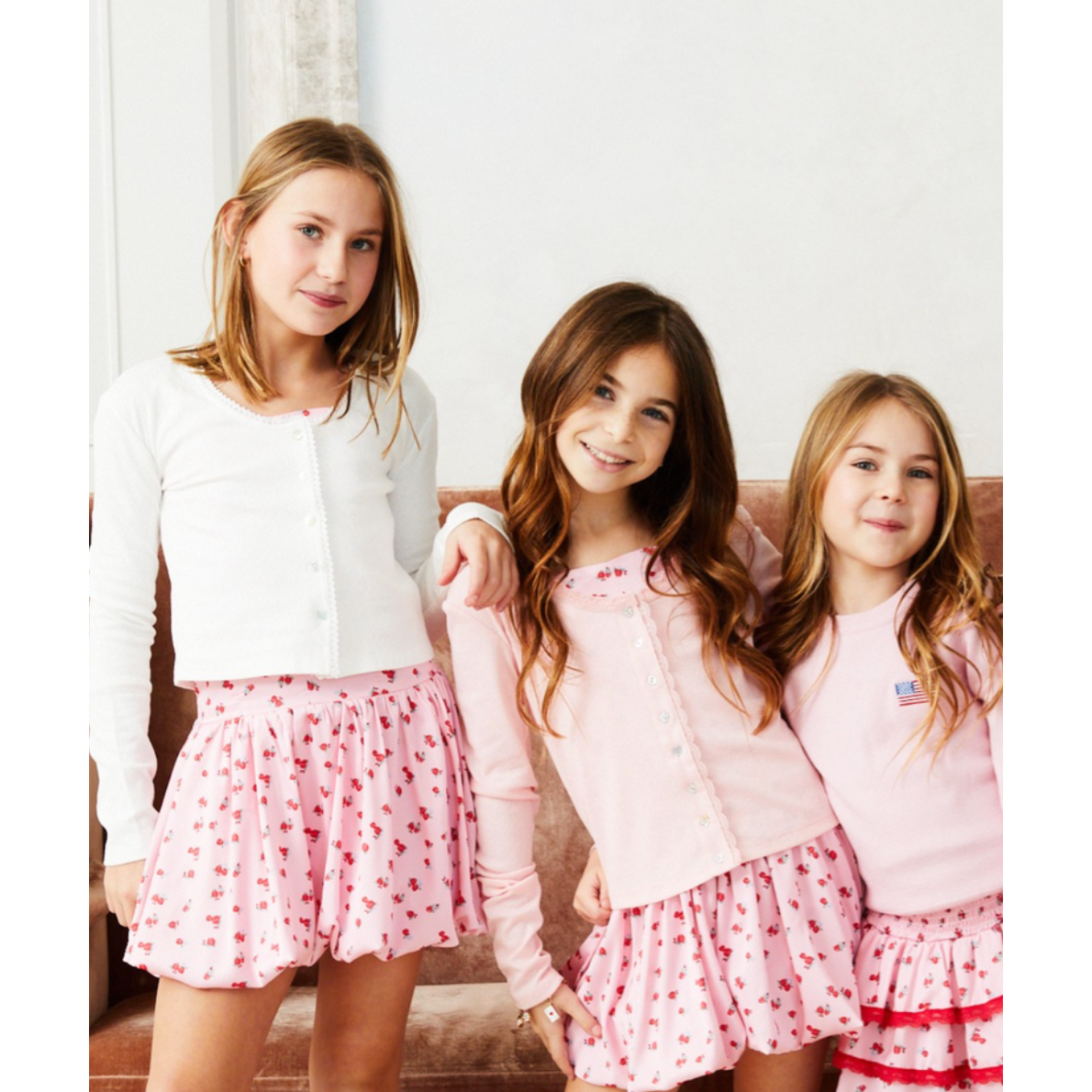 tiegen american flag pink sweater