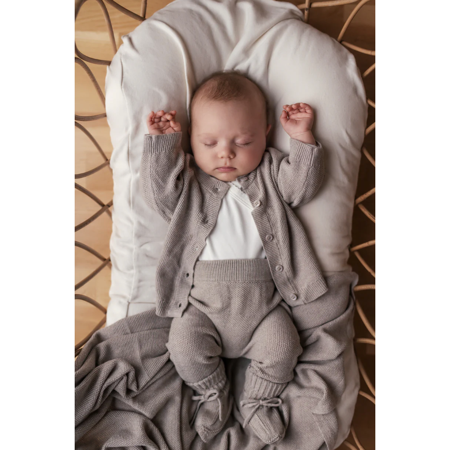 alia, knit blanket | cashew melange