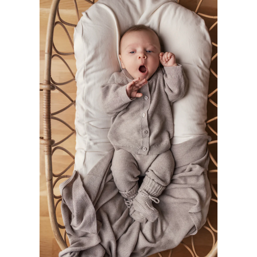 alia, knit blanket | cashew melange