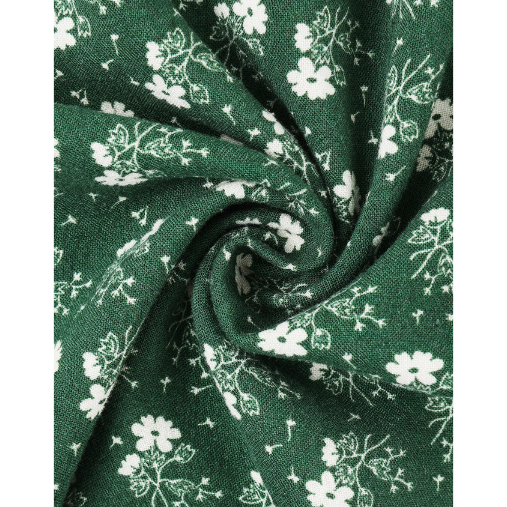sabrina mini dress || green ditsy