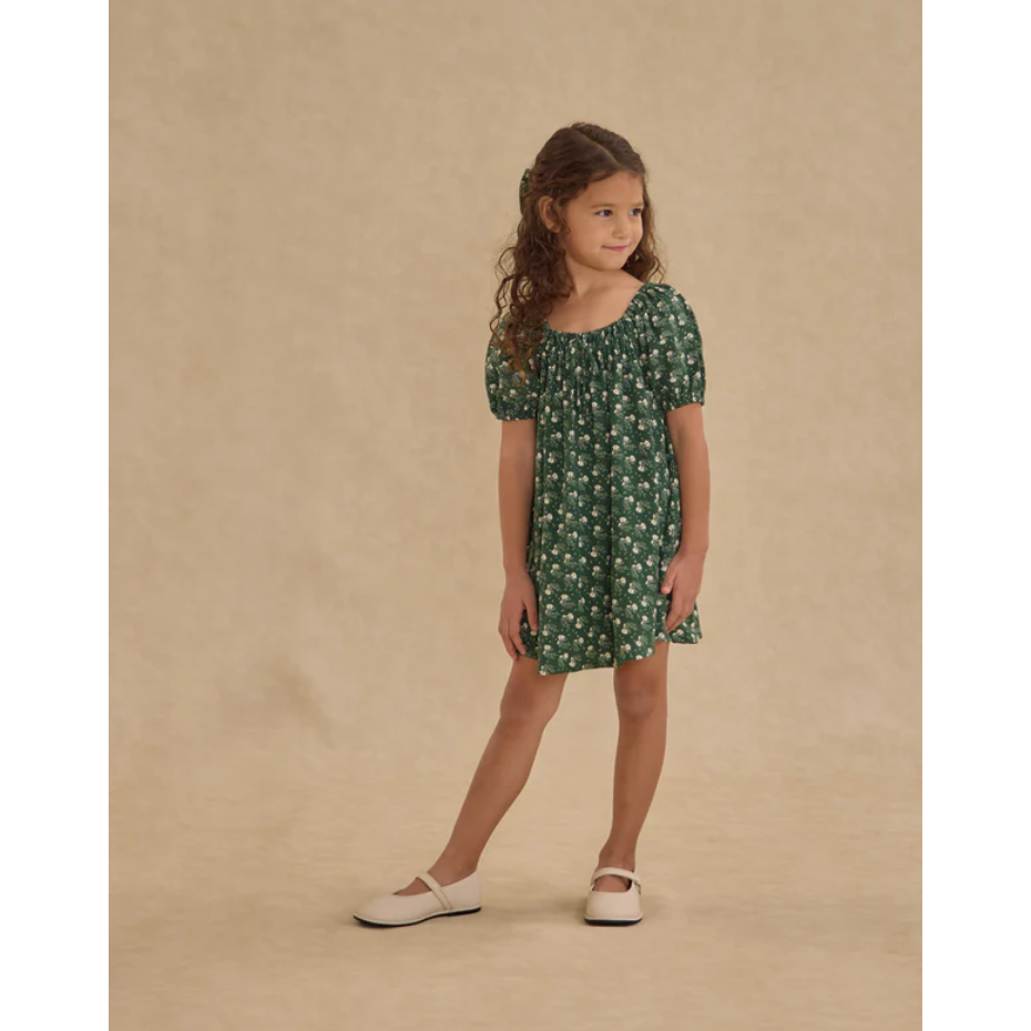 sabrina mini dress || green ditsy