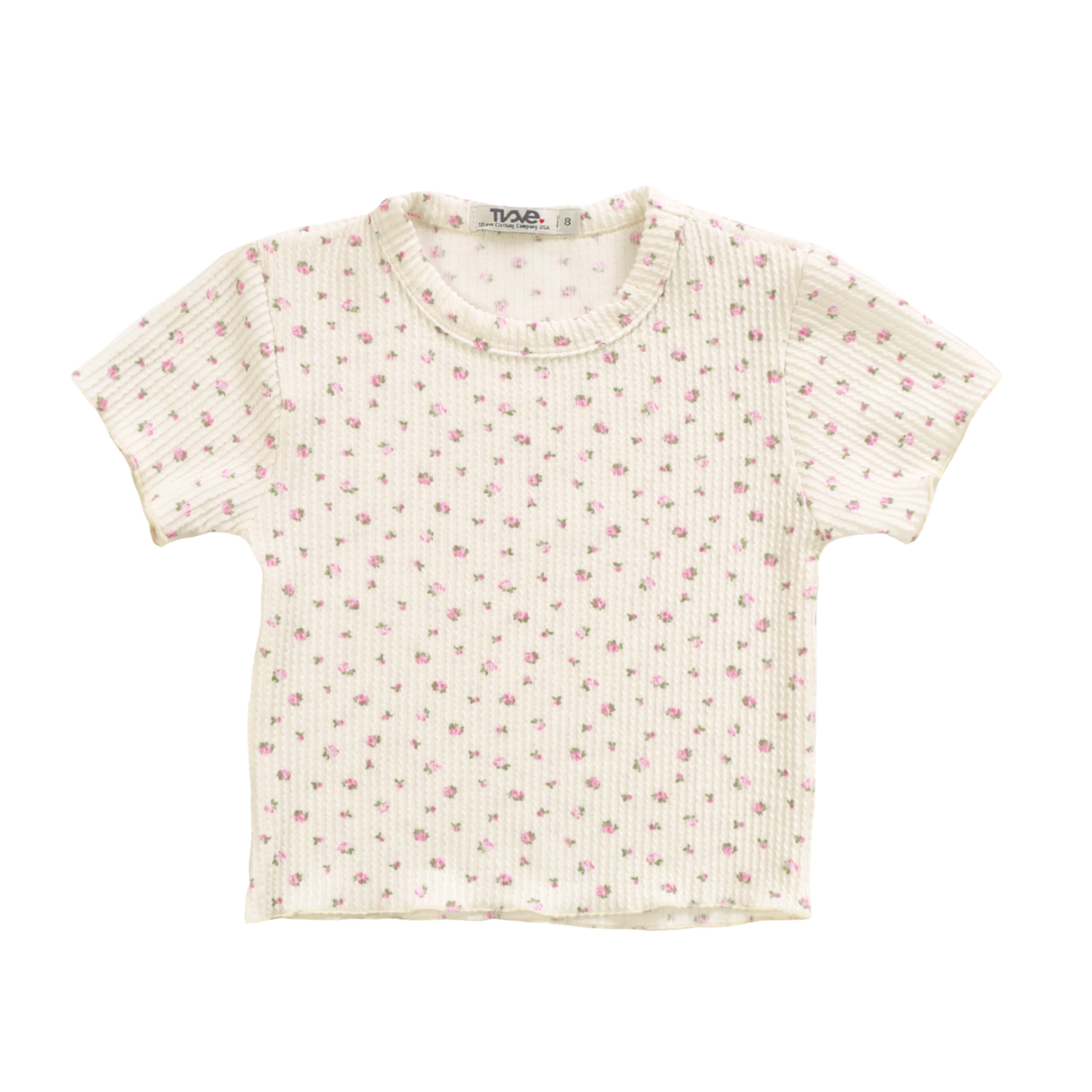 short sleeve crop baby tee | mini florals