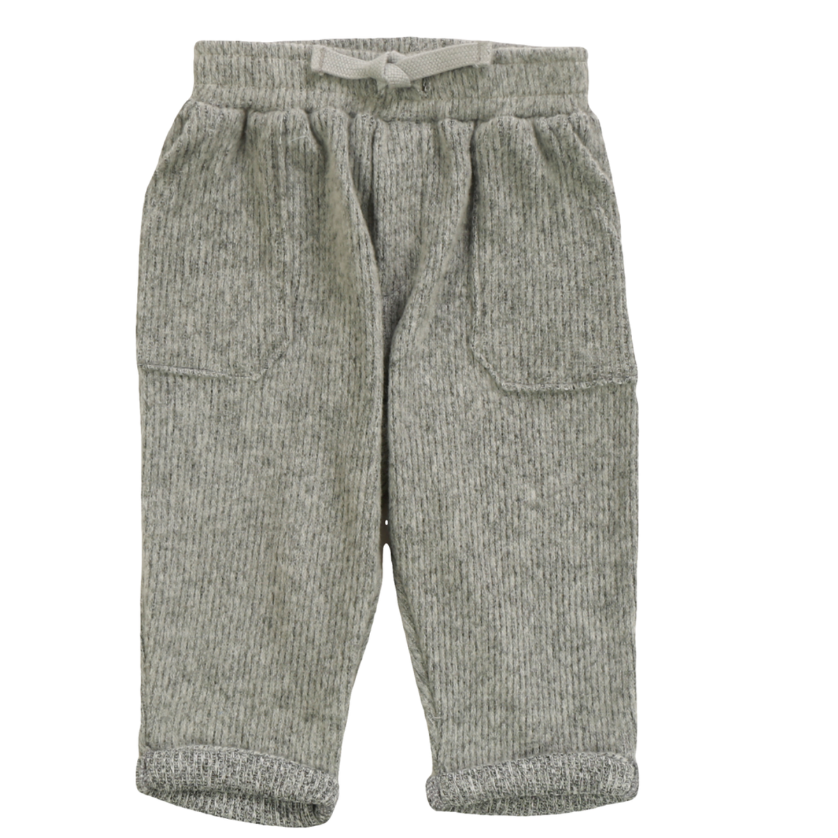cuffed rib pant | grey