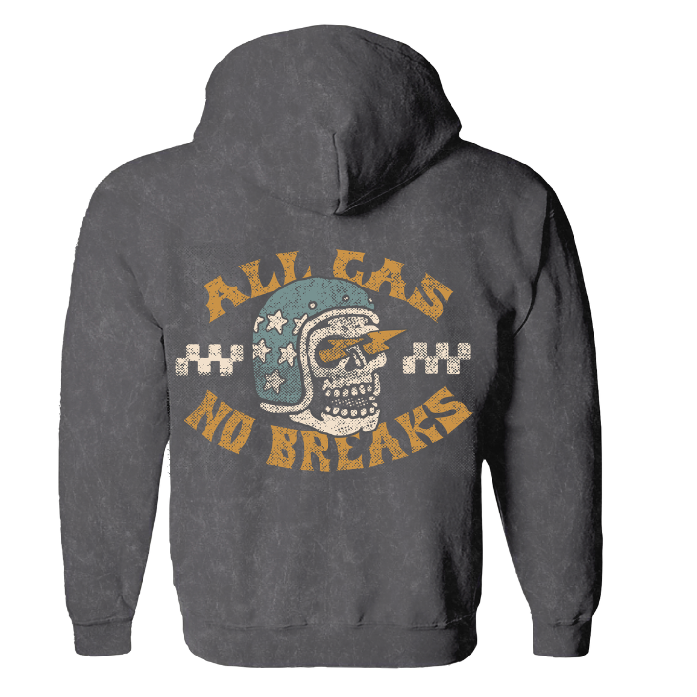 all gas hooded sweatshirt | mineral black