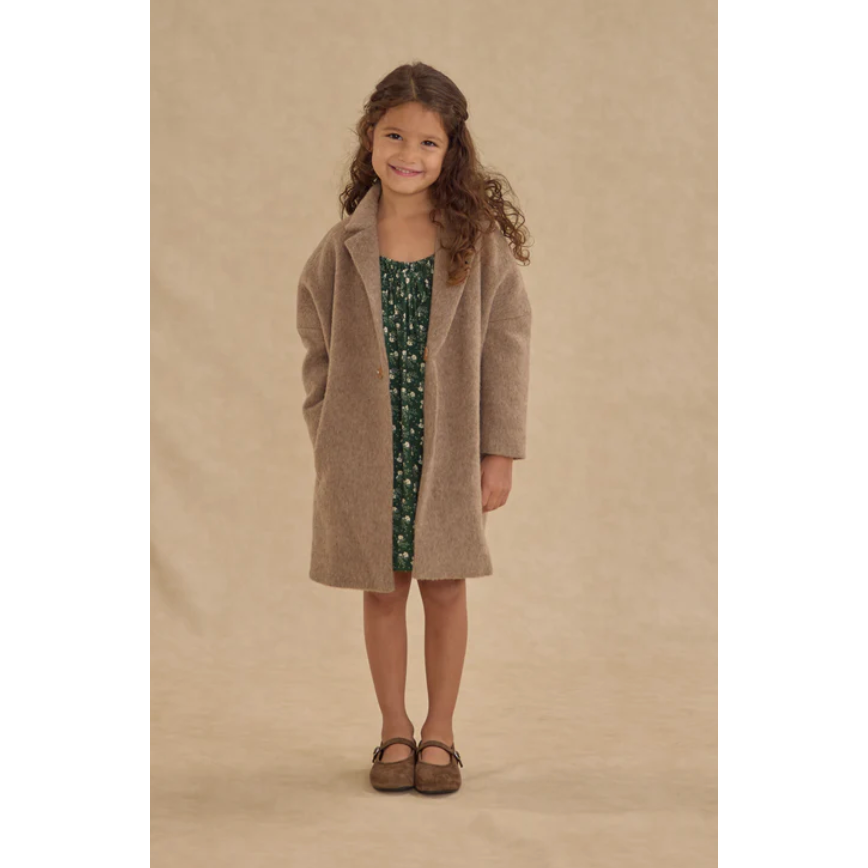 presley longline coat || camel