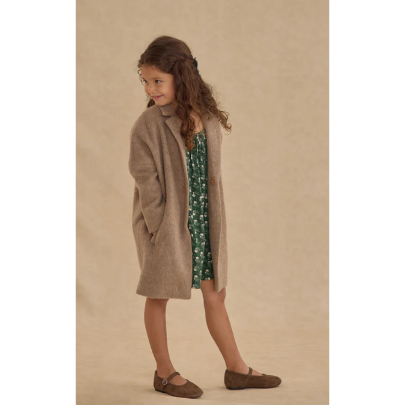 presley longline coat || camel
