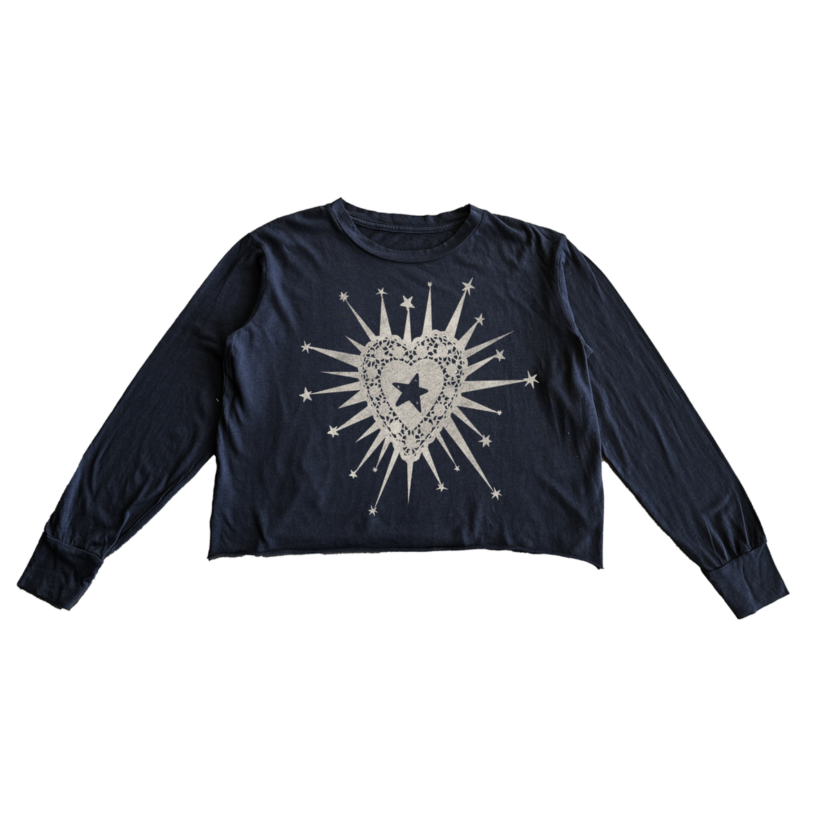 lace heart slouch tee