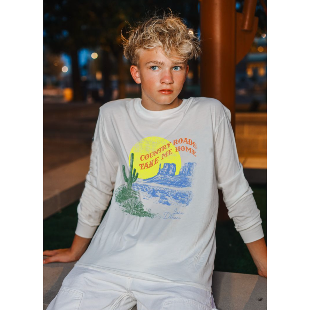 country roads long sleeve tee