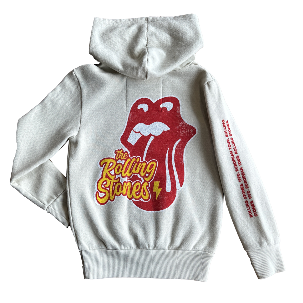 rolling stones tounge hoodie | bone