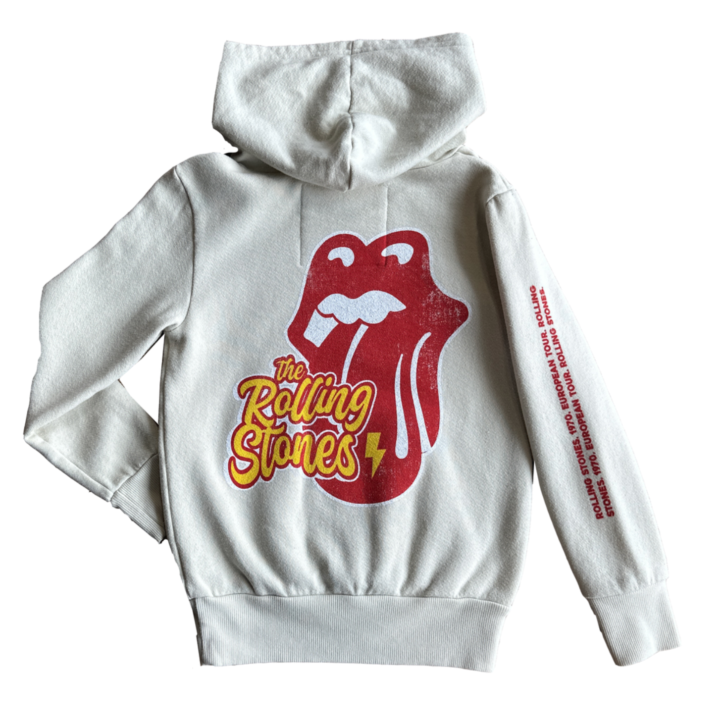 rolling stones tounge hoodie | bone