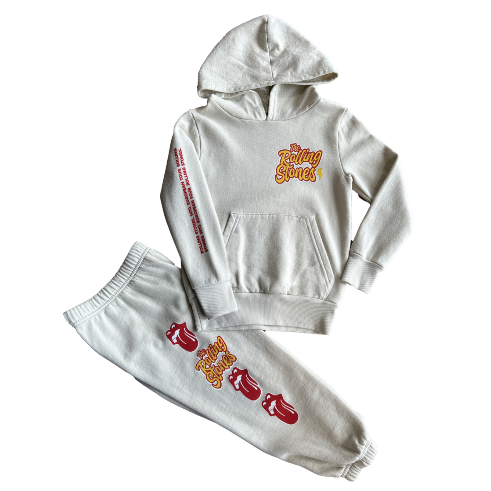 rolling stones tounge hoodie | bone