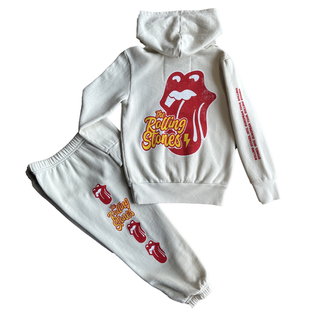 rolling stones tounge sweatpants | bone
