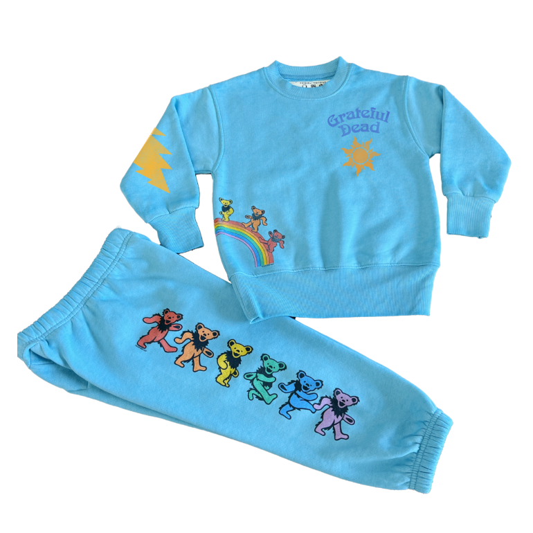 grateful dead rainbow bears crew | blue