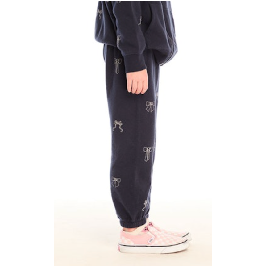 jogger sweatpant | tossed glitter bows