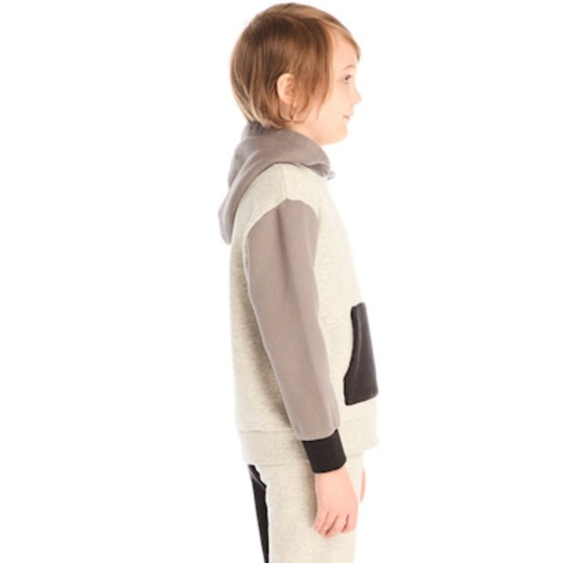 long sleeve hoodie | colorblock