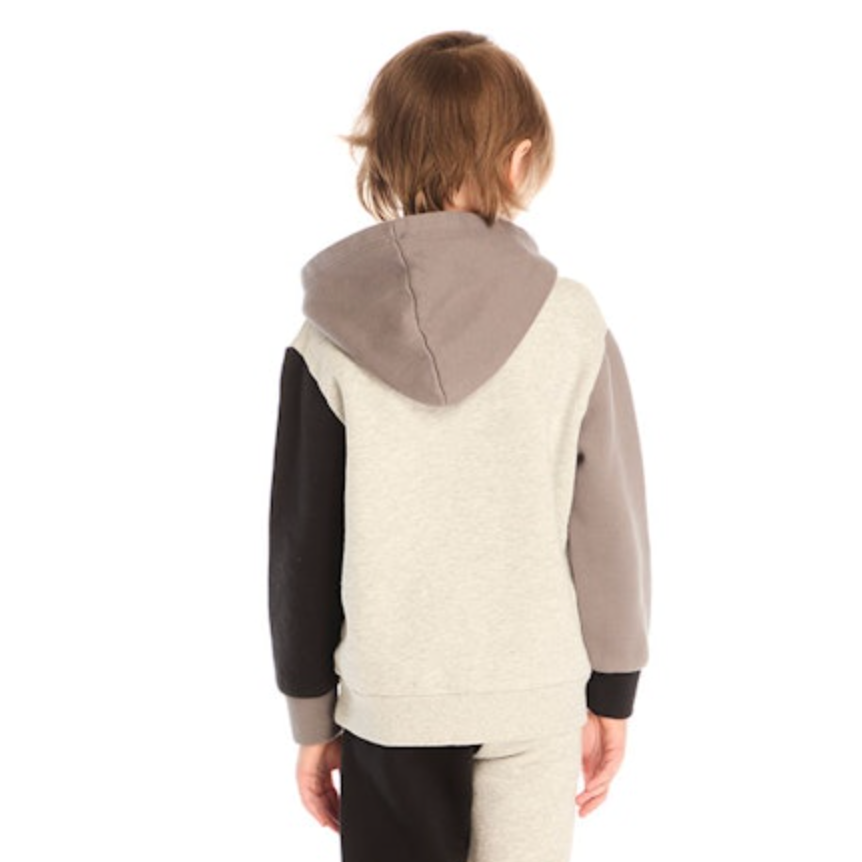 long sleeve hoodie | colorblock