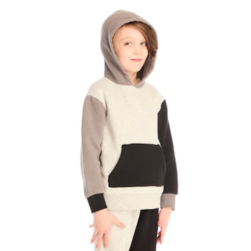 long sleeve hoodie | colorblock