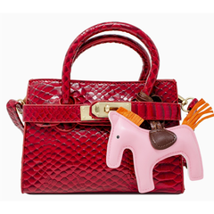 crocodile pony purse | red