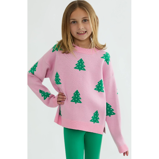 little callie sweater | pink christmas