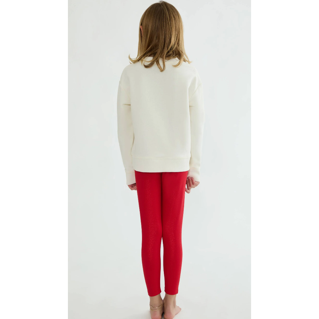 little peppa legging | red shine waffle