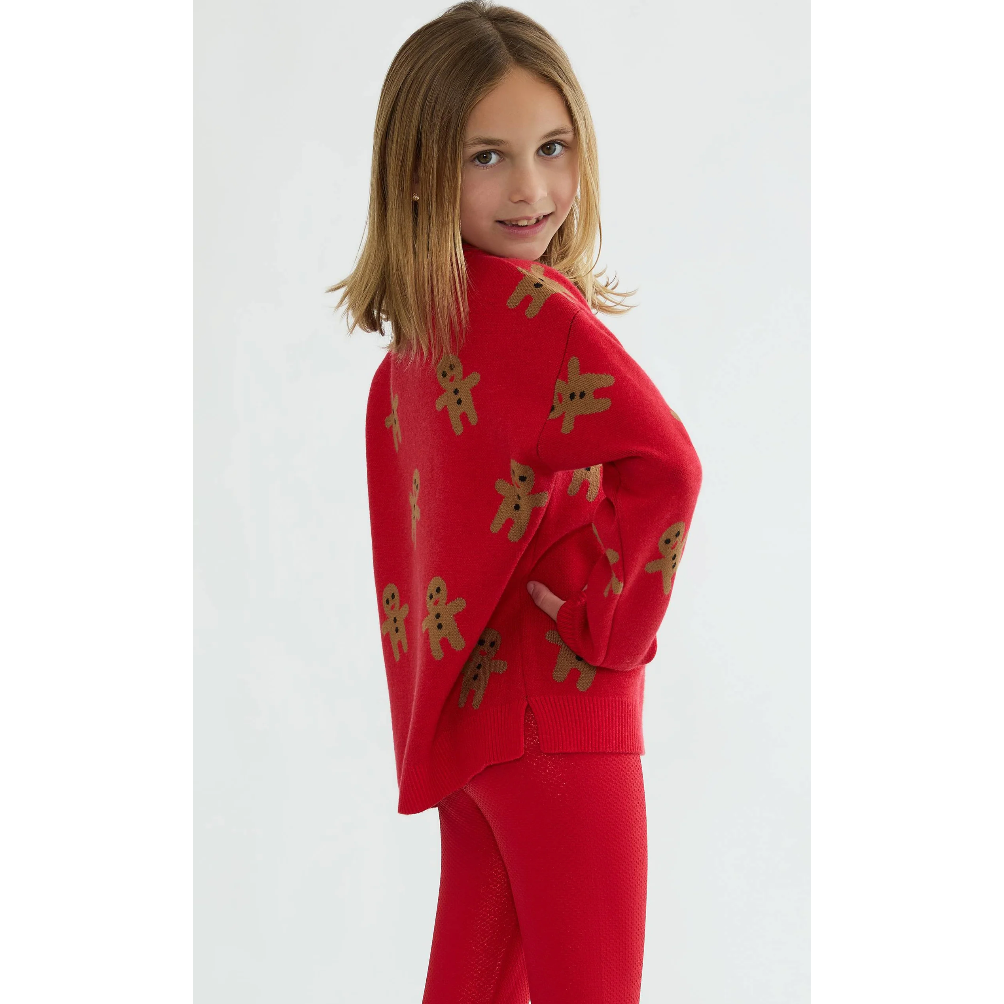 little peppa legging | red shine waffle