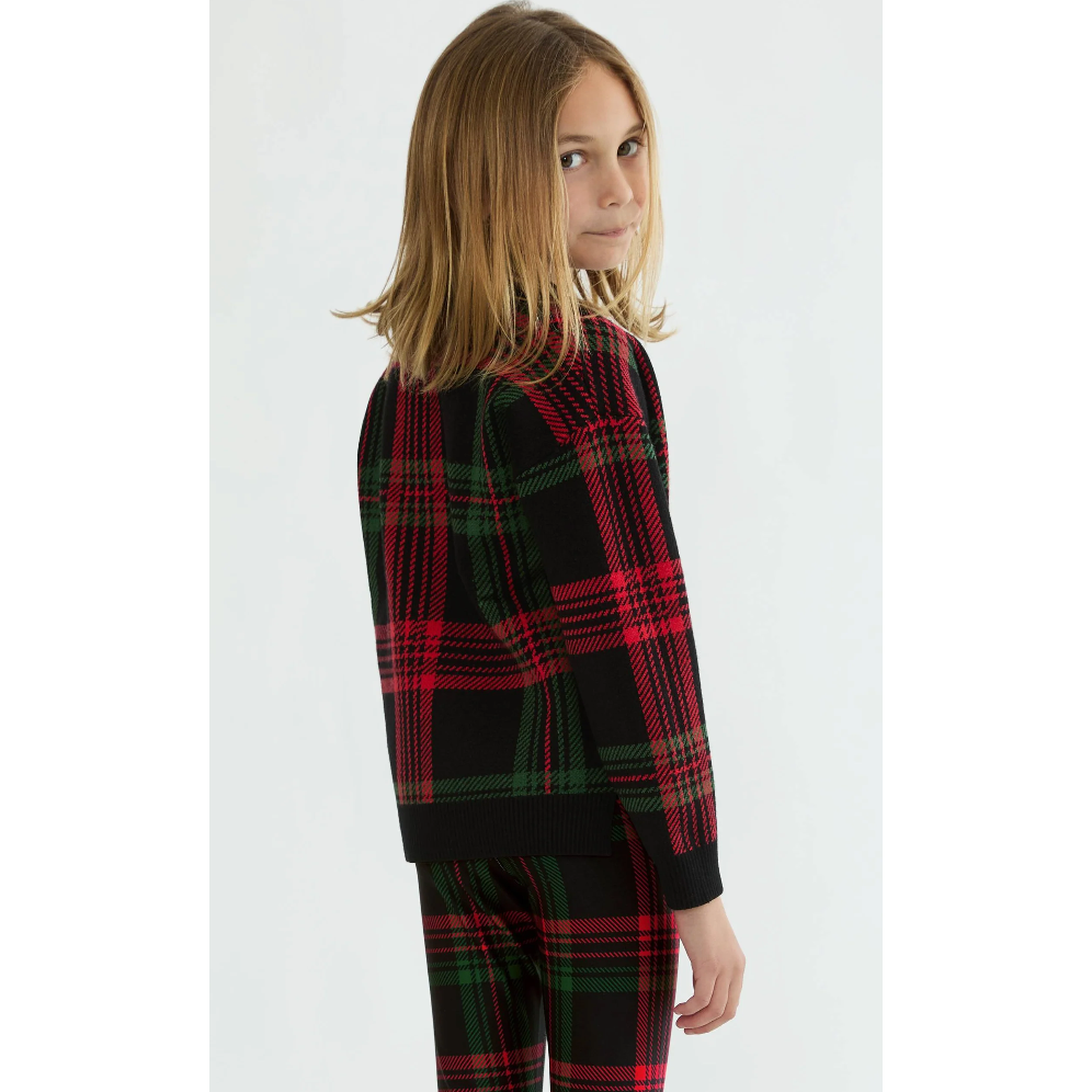 little callie sweater | ribbon plaid