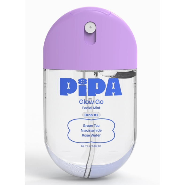 glow go facial mist with organic rose water