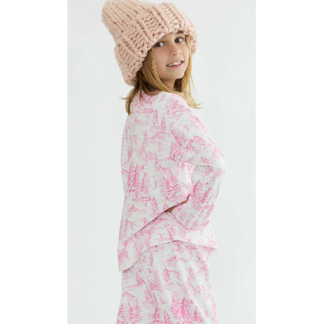 little cassia top | powder pink toile