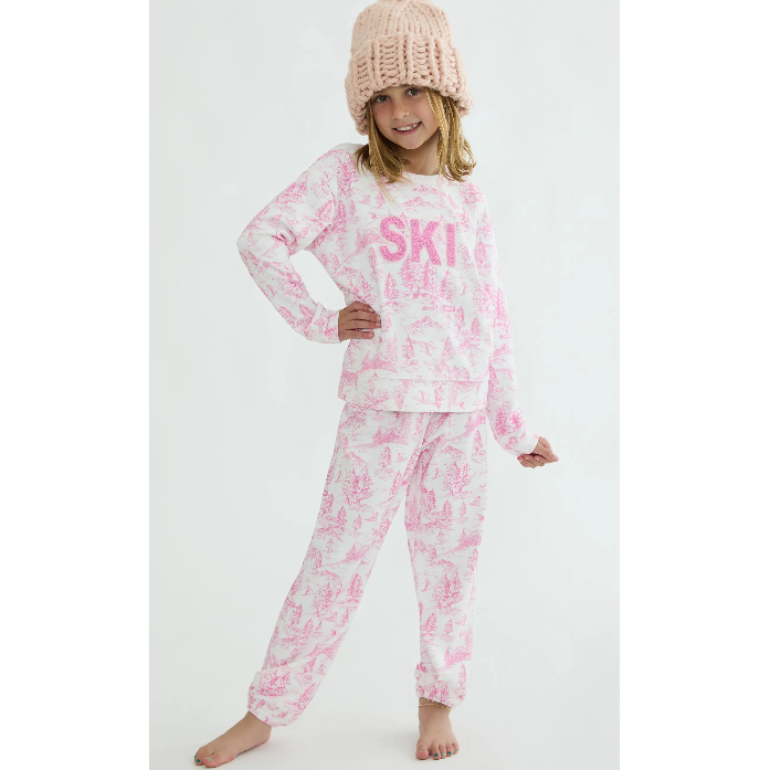 little georgie pant | powder pink toile