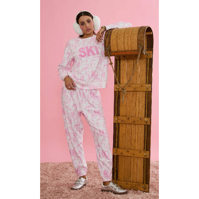 georgie pant | powder pink toile