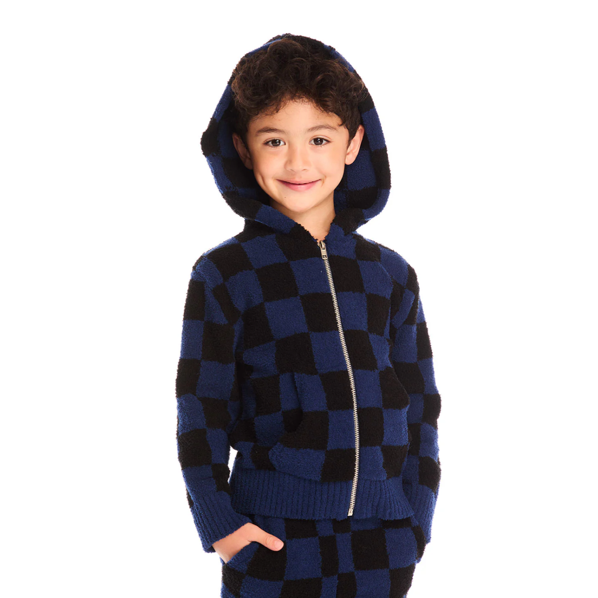 paxton mountain check zip up hoodie