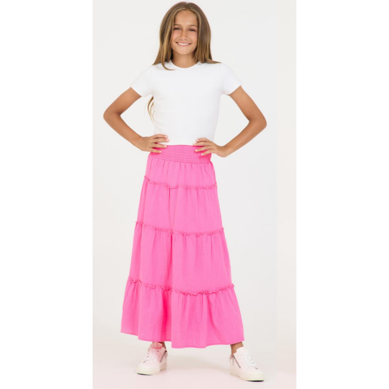 long maxi skirt | pink