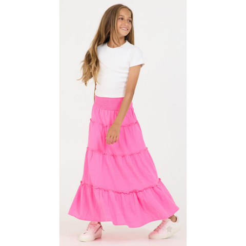 long maxi skirt | pink